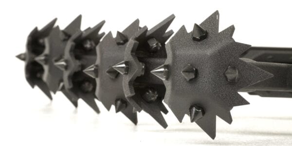 A group of BR-3 DOUBLE HEAD BREAK AND RAKE TOOL spikes on a white background.