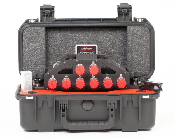 A black DRACO GAS DELIVERY SYSTEM with a set of tools in it.