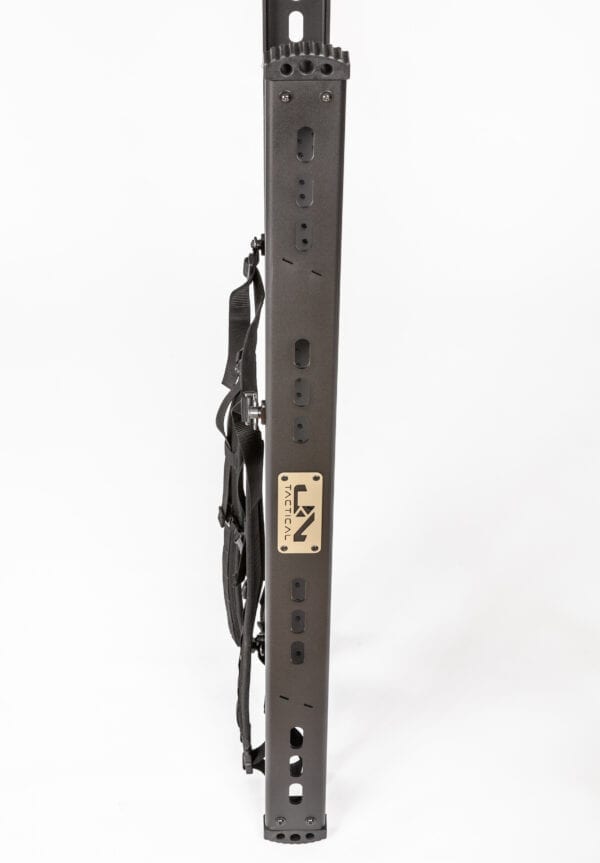 A black 4' Tactical Ladder (TL-2) with a strap attached to it.
