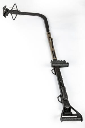A black Sidewinder - CI with a handle attached to it.