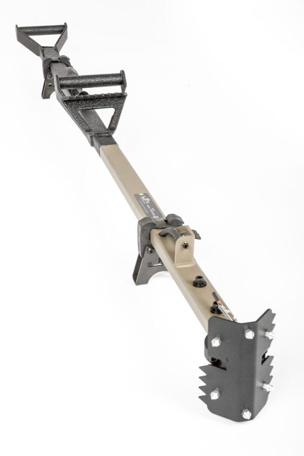 A BP-2 NFDD Straight Delivery Pole W/Clamp Head Assembly with a handle on it.
