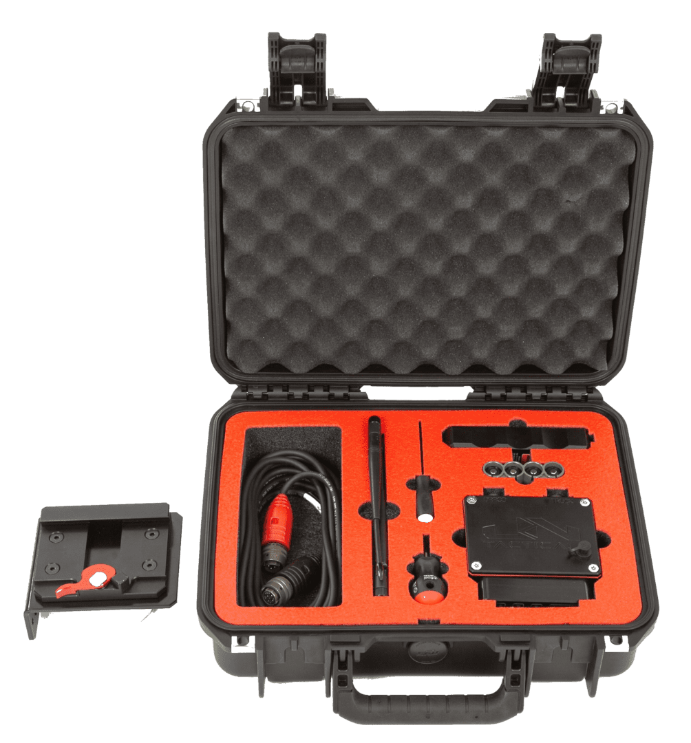 A DFS-10 - DRACO Wireless Electronic Firing System with a set of tools and equipment in it.