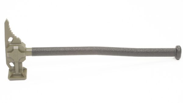 A BREACHING HAMMER with a handle on a white background.