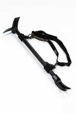 A black 30" Alloy Entry Tool with a strap attached to it.