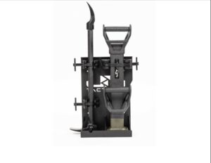 Here's an alt tag for the image: Halligan bar and pry bar wall mount.